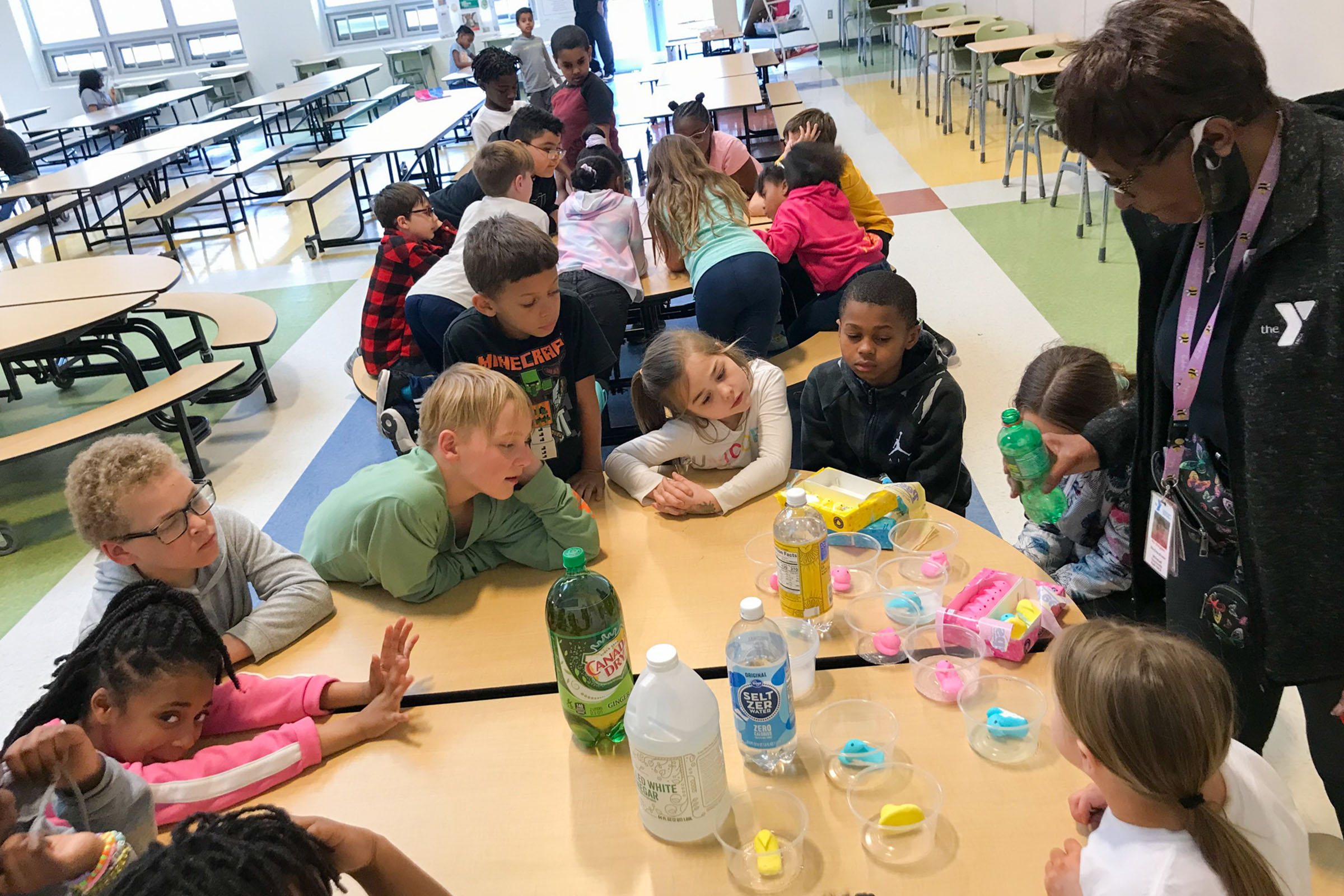 Children learning at table